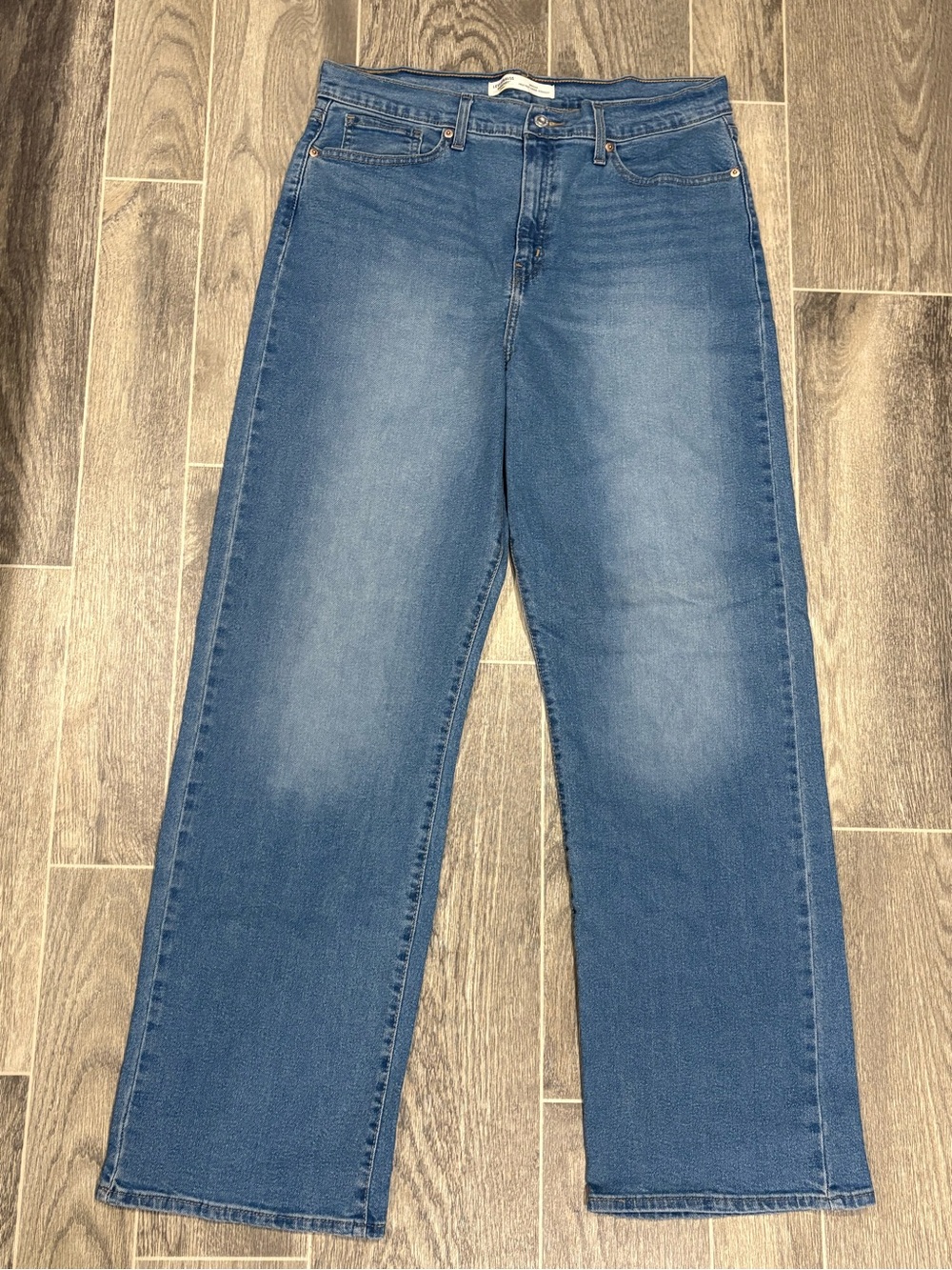 Levi's Medium Blue Heritage High-Rise Loose Straight Jeans